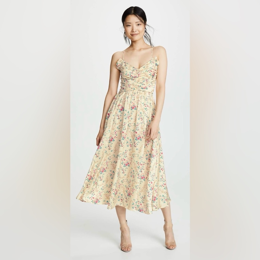 Jill Jill Stuart Floral Ruched Halter Floral Maxi Dress